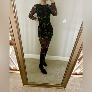 🖤 Black Acid Wash Tie Dye Urban Outfitters Maxi Dress - Size Small 🖤